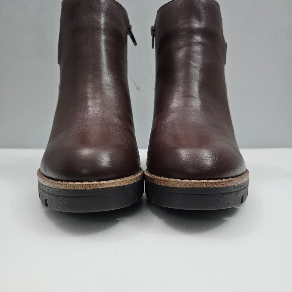 Naturalizer Madalynn Strap Ankle Boot Women 9 Brown Water Resistant Lug Sole NEW - Picture 7 of 14